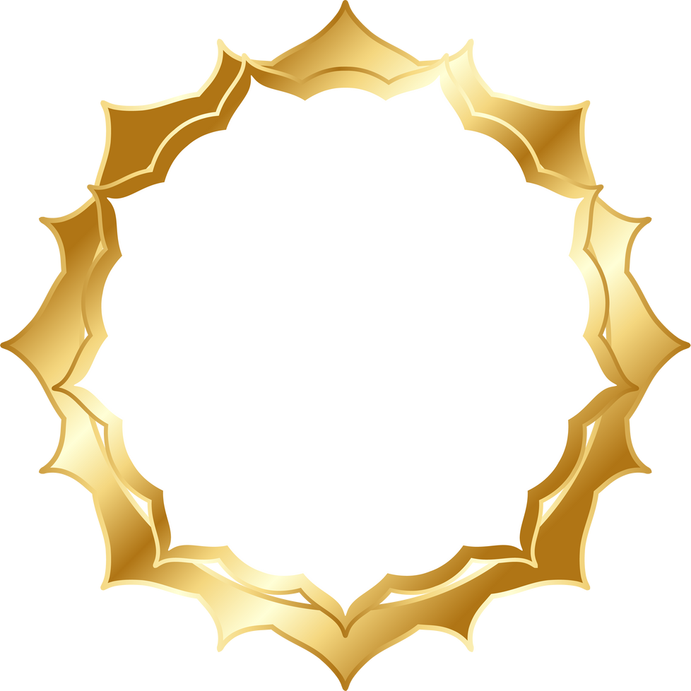 Gold Badge Circle Frame islamic
